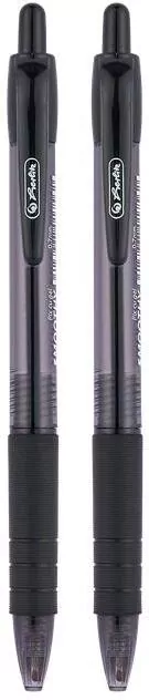 Długopis żelowy Smoothy czarny 0,7mm 2szt HERLITZ - tantis.pl