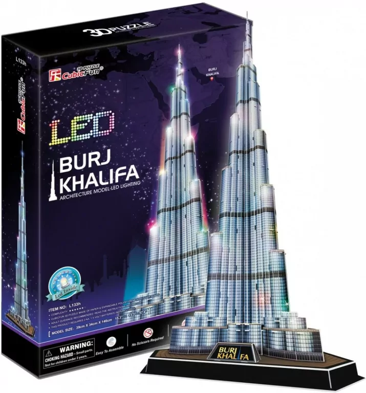 Puzzle 3D 160. LED Burj Khalifa - tantis.pl