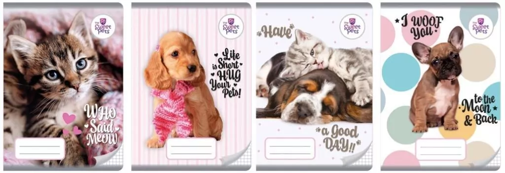 Zeszyt A5/16K kratka The sweet pets (20szt) - tantis.pl