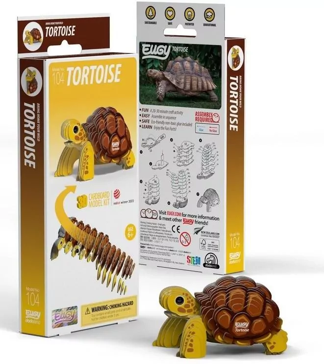 Żółw Lądowy Eugy. Eko Układanka 3D - tantis.pl