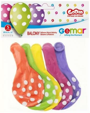 Balony Gemar Grochy MIX 5 szt - tantis.pl