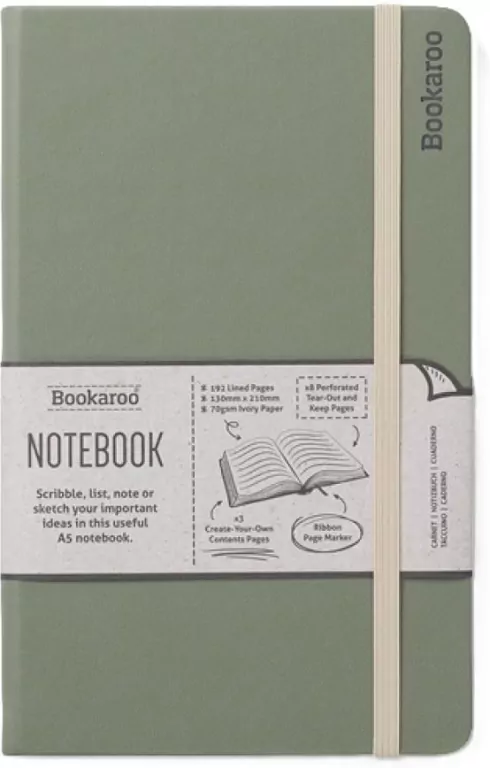 Notatnik A5. Bookaroo. Journal. Zielony - tantis.pl