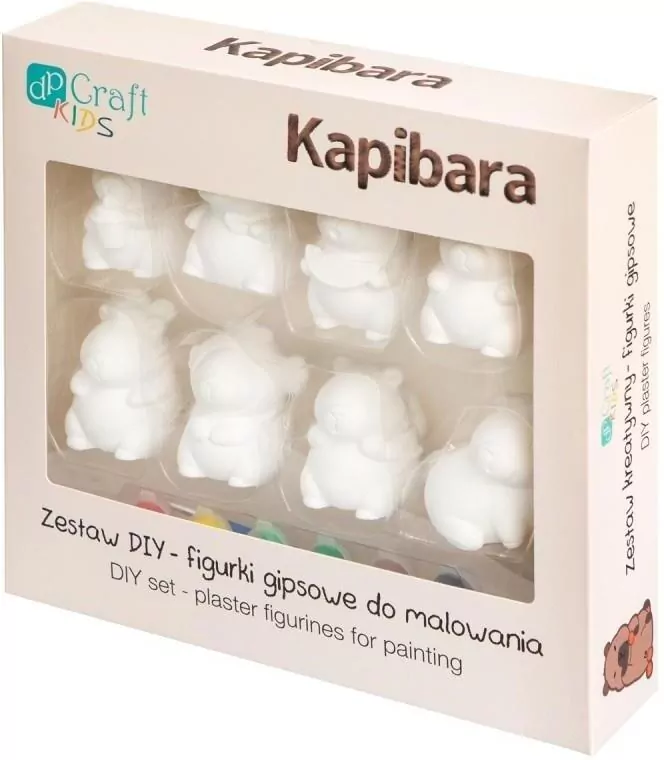 Zestaw DIY figurki gipspwe do malowania Kapibary - tantis.pl