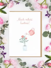 Karnet Ślub. Niech miłość kwitnie