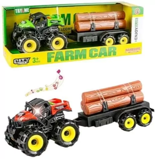 Quad z przyczepą ze światłem i dźwiękiem 34cm mix - tantis.pl