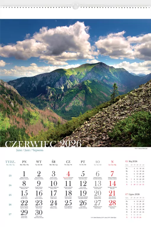 Kalendarz 2026 reklamowy Pejzaże polskie - tantis.pl