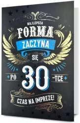 Karnet B6 Urodziny 30