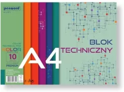 Blok techniczny A4 Premium kolor 250g 10 arkuszy