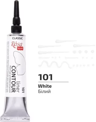 Farba aktylowa konturowa universal white 20ml