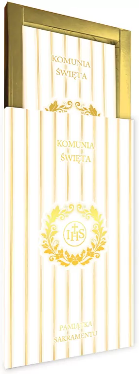 Pudełko DL pamiątkowe Komunia Paski - tantis.pl