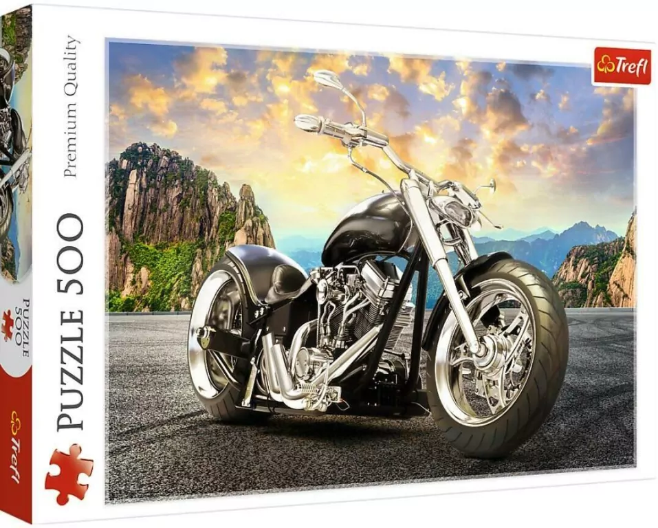 Puzzle 500. Czarny motocykl - tantis.pl