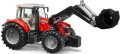 Traktor Massey Ferguson. Pojazd rolniczy z ładowarką. 7624 BRUDER - tantis.pl