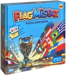 Puzzle konturowe Flagmistrz. Flagi i stolice...