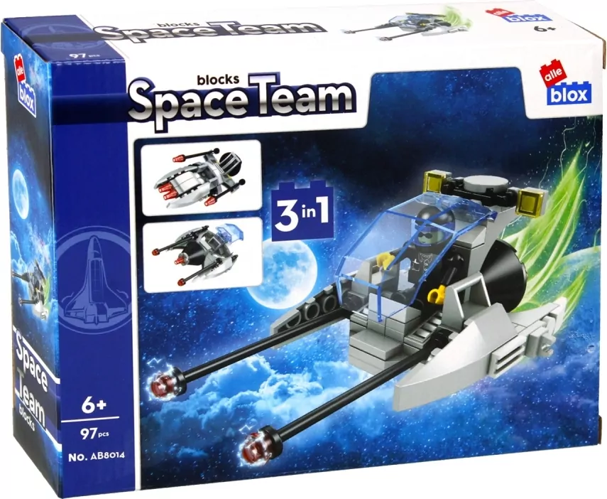 Klocki konstrukcyjne Space 97 elementów ALLEBLOX - tantis.pl