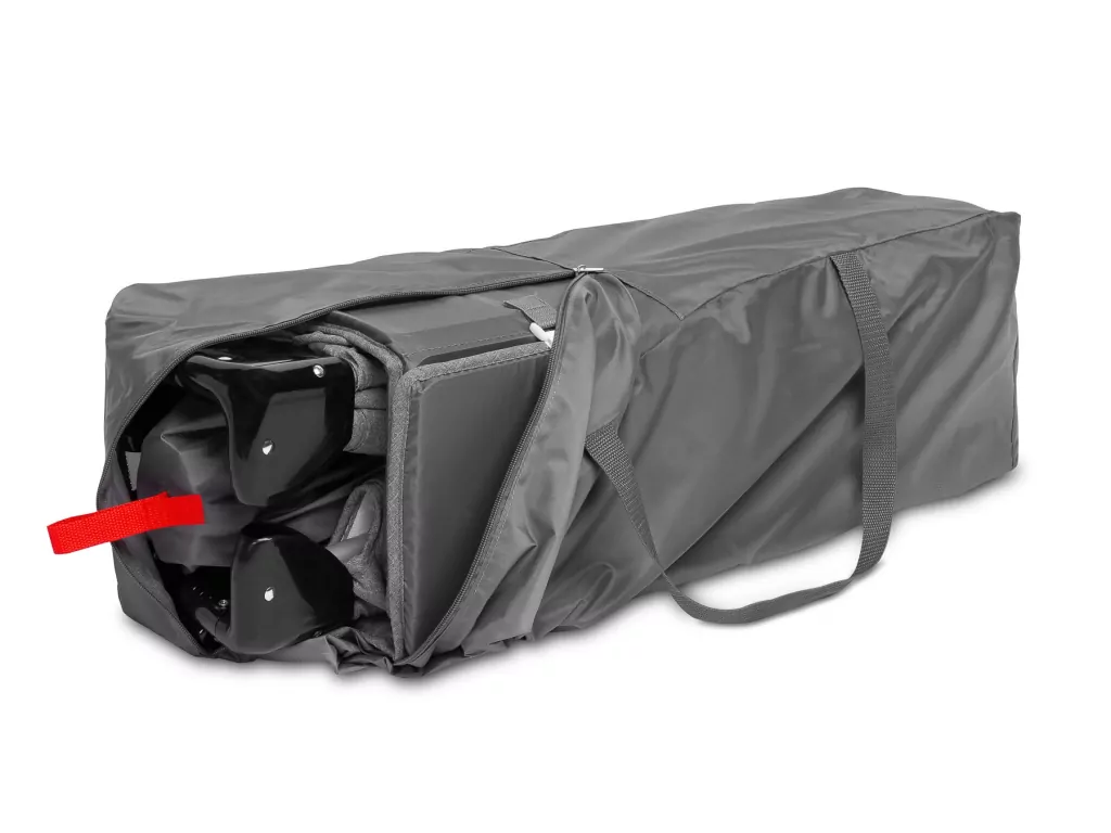 Caretero Łóżeczko turystyczne Esti opuszczany bok grafit - tantis.pl