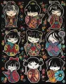 Kolorowanka welwetowa Laleczki Kokeshi 47x35cm - tantis.pl