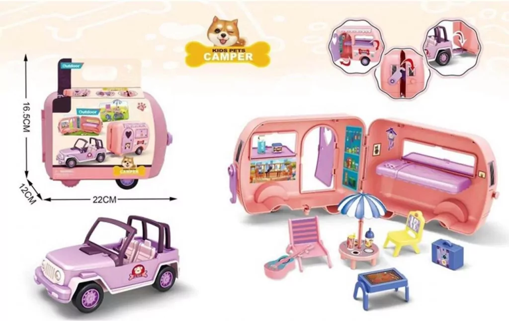 Auto z przyczepą play pocket 22x12x16,5cm - tantis.pl