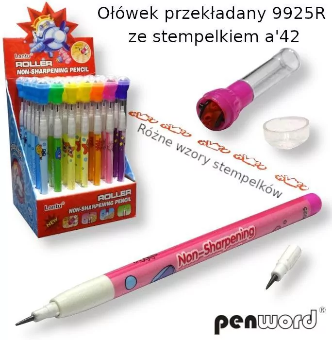 Ołówek przekładany ze stempelkiem (42szt) - tantis.pl