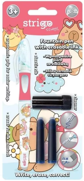 Pióro dla dzieci wymazywalne Kapibara niebieskie - tantis.pl