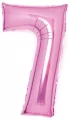 Balon foliowy cyfra 7 różowa 45x66cm - tantis.pl