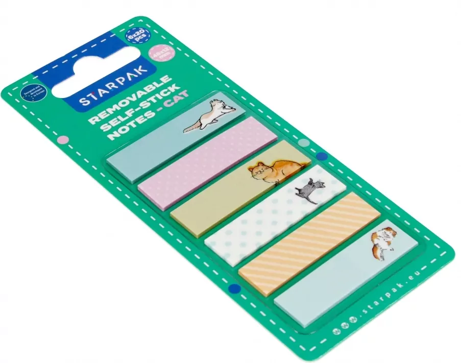 Zakładka indeksująca 45x12mm 6x20K. Kot - tantis.pl