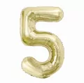 Balon foliowy 5. Szampański 85cm - tantis.pl