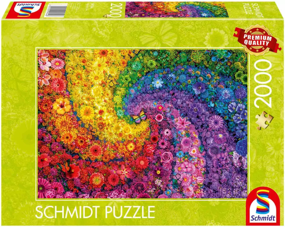 Puzzle PQ 2000 Kolorowy wir kwiatów i motyli G3 - tantis.pl