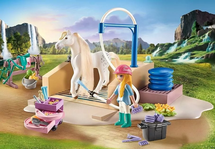 Playmobil 71354 Isabella i Lioness z myjnią dla koni - tantis.pl