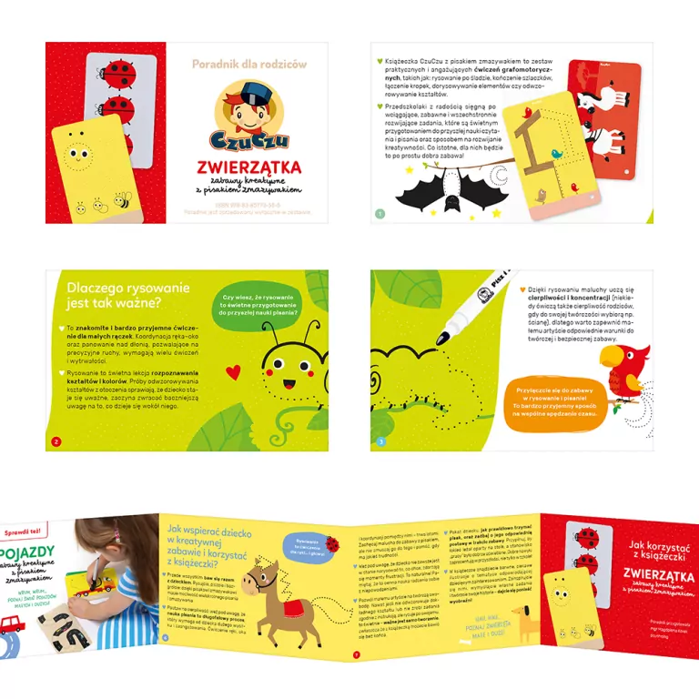 CzuCzu. Zwierzątka. Zabawy kreatywne z pisakiem zmazywakiem 3+ - tantis.pl