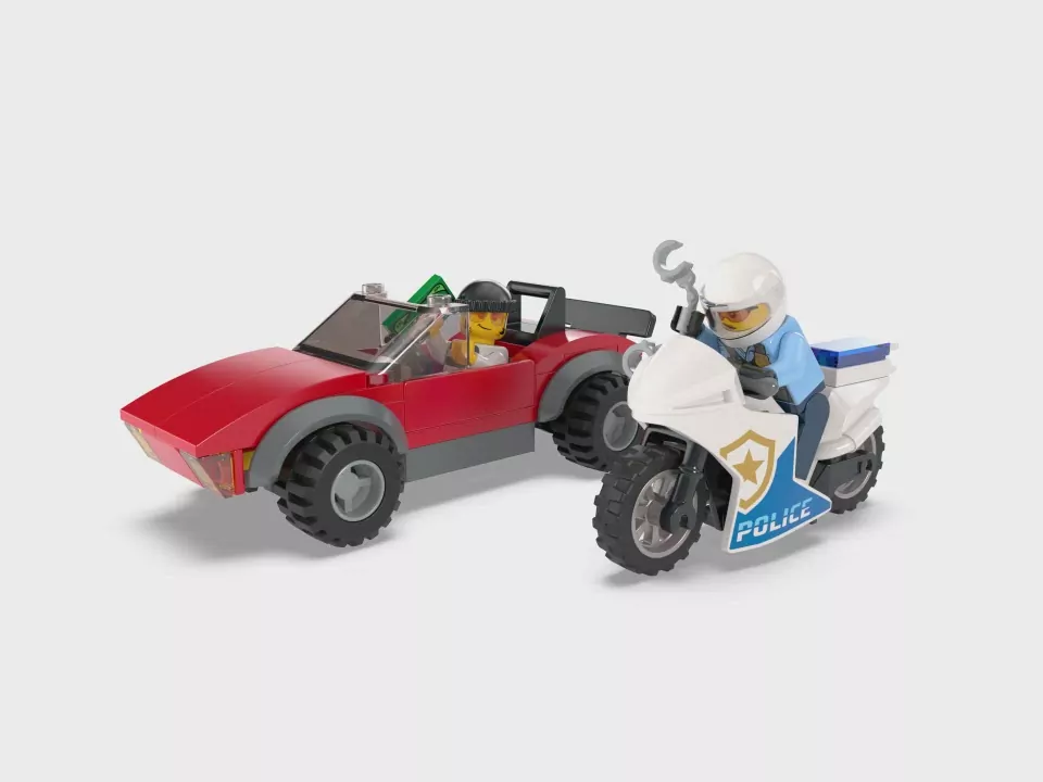 LEGO® City Police. Motocykl policyjny – pościg za samochodem. 60392 - tantis.pl