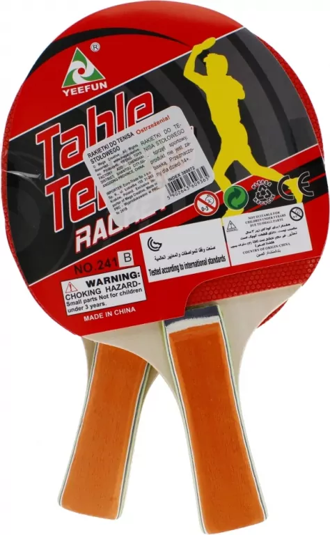 Rakietki do ping-ponga + 3 piłki pokrowiec - tantis.pl