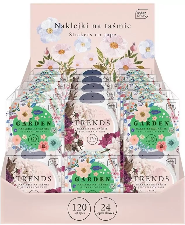 Interdruk. Naklejki na taśmie. Flowers - tantis.pl