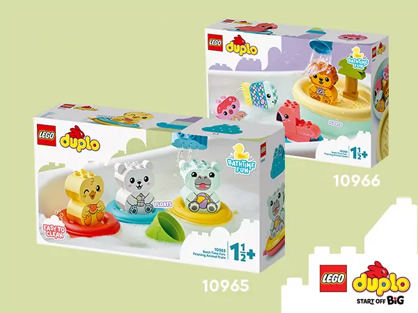 LEGO® DUPLO® Creative Play. Zabawa w kąpieli: pływający pociąg ze zwierzątkami. 10965 - tantis.pl