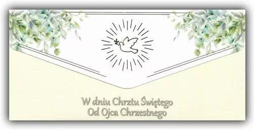 Karnet-koperta Chrzest od Ojca Chrzestnego - tantis.pl