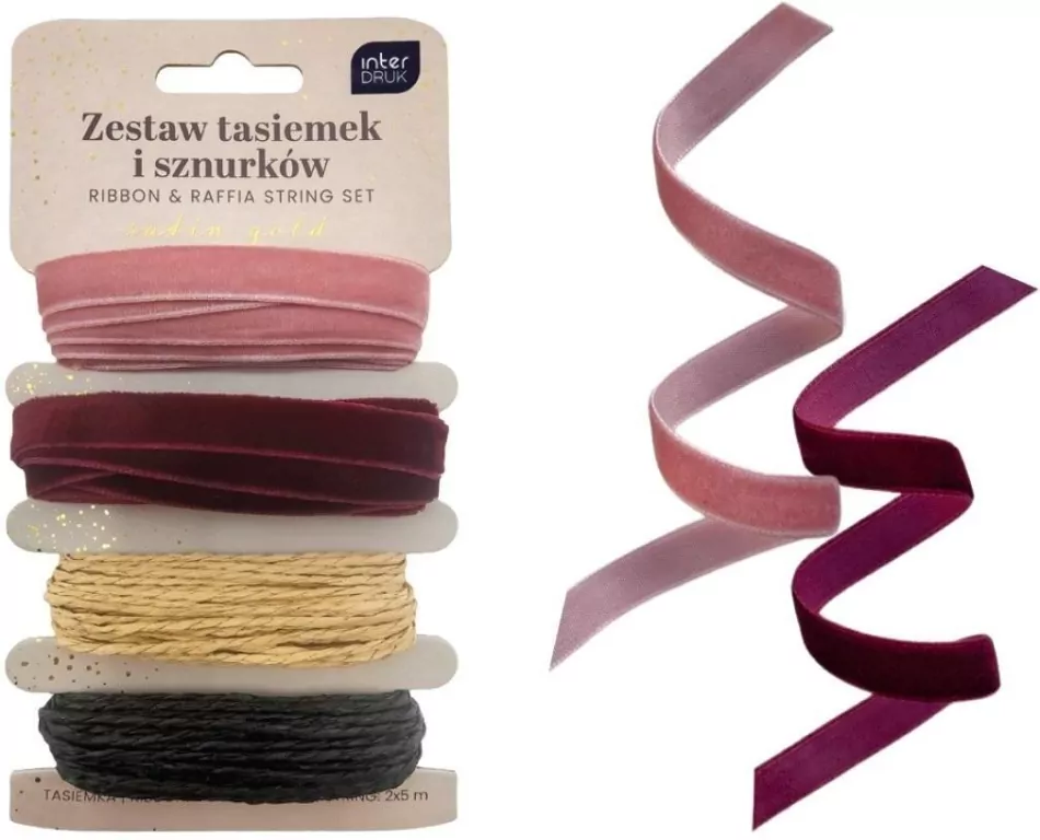 Zestaw tasiemek i sznurków Satin Gold - tantis.pl