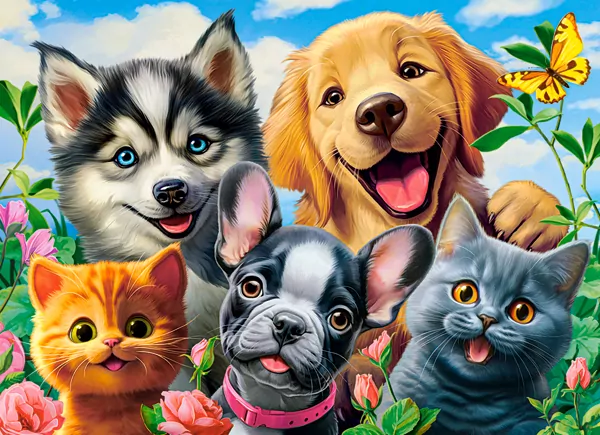 Puzzle 70 Pets Selfie CASTOR - tantis.pl