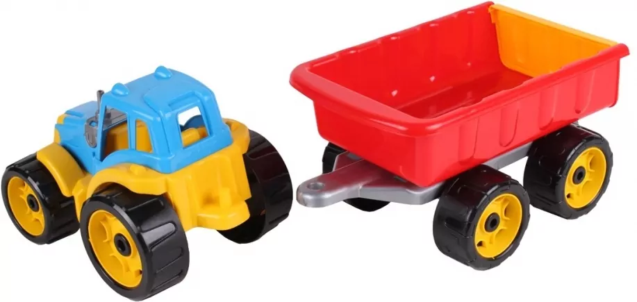 Traktor z przyczepą. Zabawka. Maksik - tantis.pl
