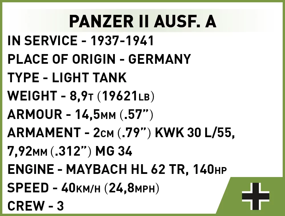 Czołg Panzer II Ausf. A Historical Collection WWII - tantis.pl