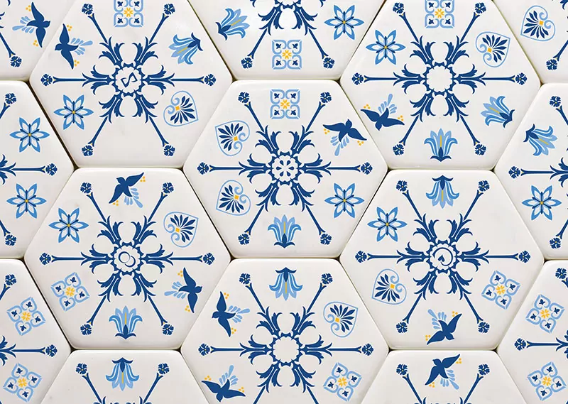 Honeycombs Blue plastry miodu Piatnik - tantis.pl
