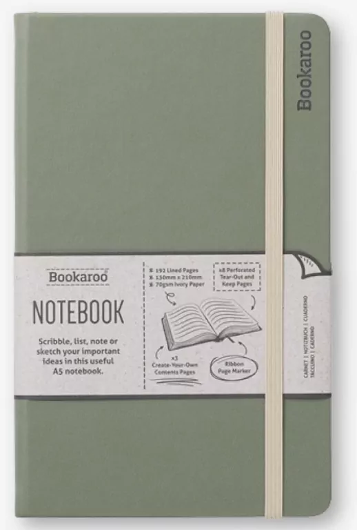Notatnik A5. Bookaroo. Journal. Zielony - tantis.pl