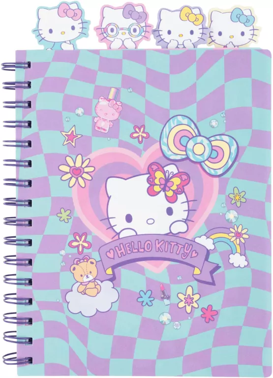 Kołobrulion A5 100k. kratka z główkami Hello Kitty pink wzór 2 - tantis.pl