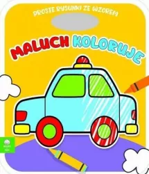 Maluch koloruje auto