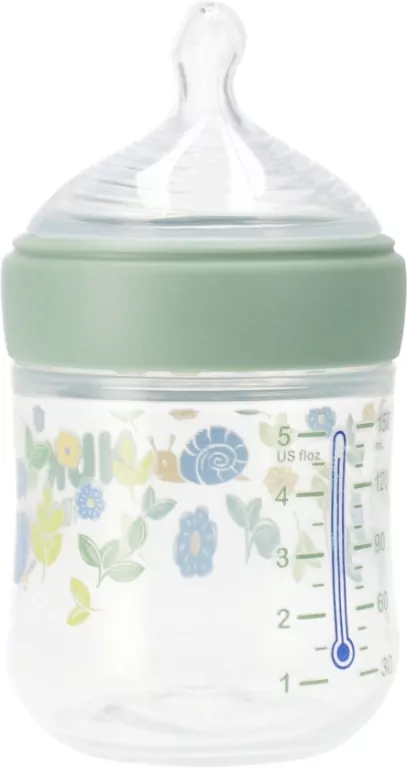 NUK. For Nature. Butelka 150ml. 3 miesiące. Zielona- łąka - tantis.pl