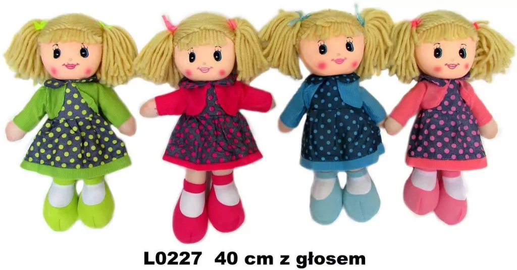 Lalka pluszowa z głosem 40cm L0227 1szt.mix - tantis.pl