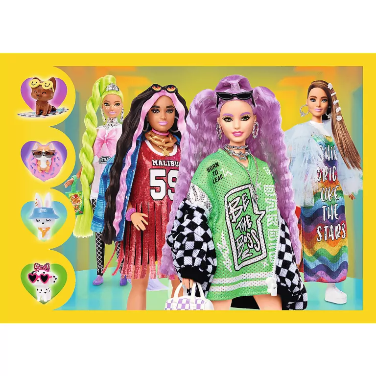 Wesoły świat Barbie . Puzzle 4w1 - tantis.pl