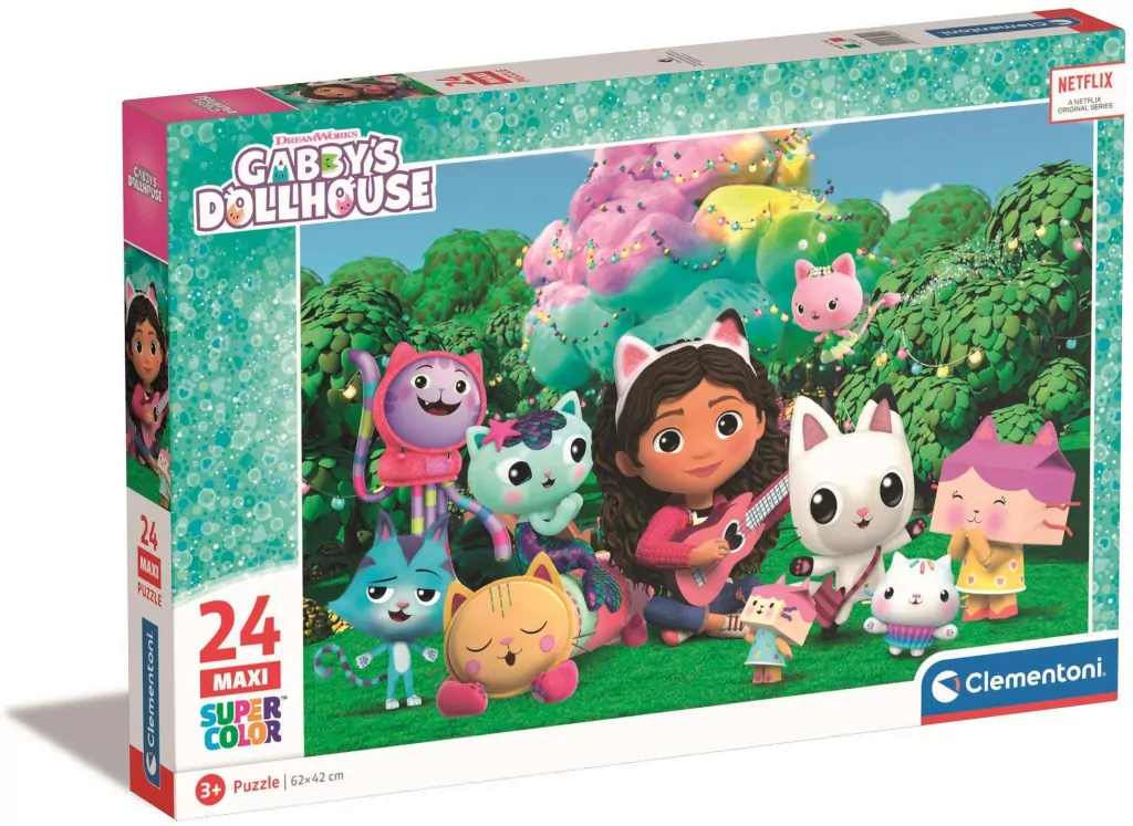 Clementoni. Puzzle 24 Maxi Super Kolor. Gabby's Dollhouse - tantis.pl
