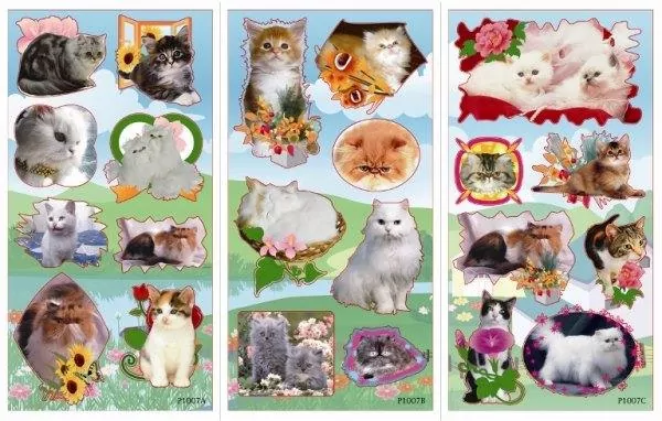 Naklejki Sticker BOO silver urocze kotki. - tantis.pl