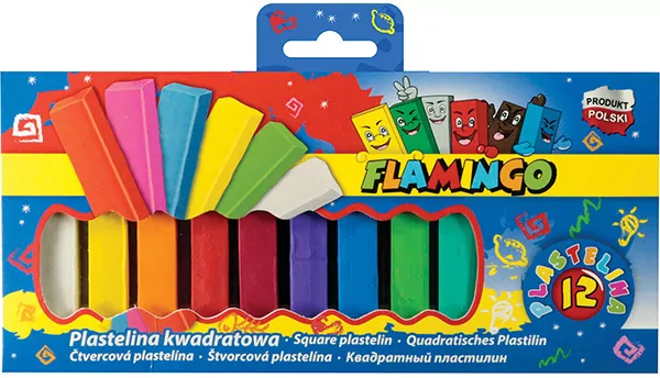 Plastelina kwadratowa 12x12mm,12 kolorów - tantis.pl