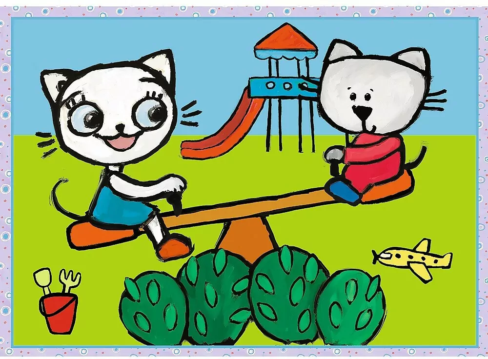 Dzień Kici Koci. Puzzle 4w1 - tantis.pl