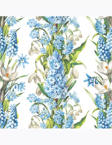 Serwetki DAISY Lunch SD 330x330 Kwiaty niebieskie 009401 - tantis.pl
